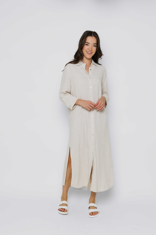 Meg-Midi Length Button Up